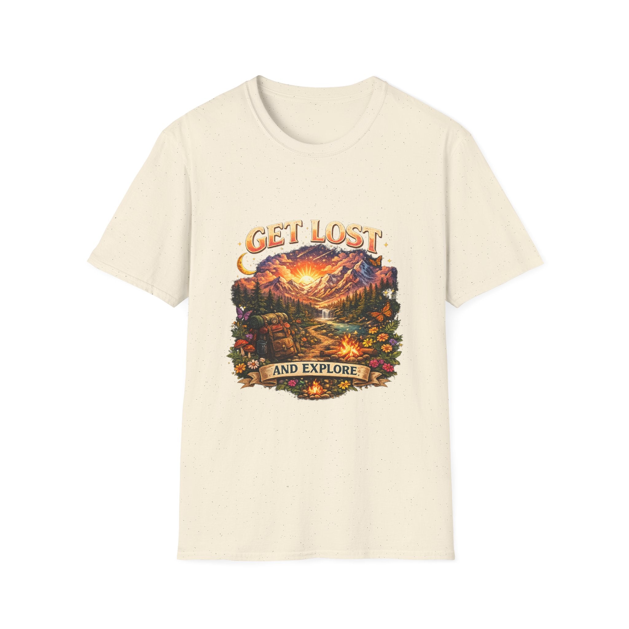 Unisex Softstyle T-Shirt by Printify featuring a comfortable fit and smooth fabric in a casual style, displayed on a plain background.