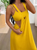 Shopimist scoop neck cami and maxi dress set, two-piece outfit featuring a fitted cami top and flowing maxi skirt in soft fabric.