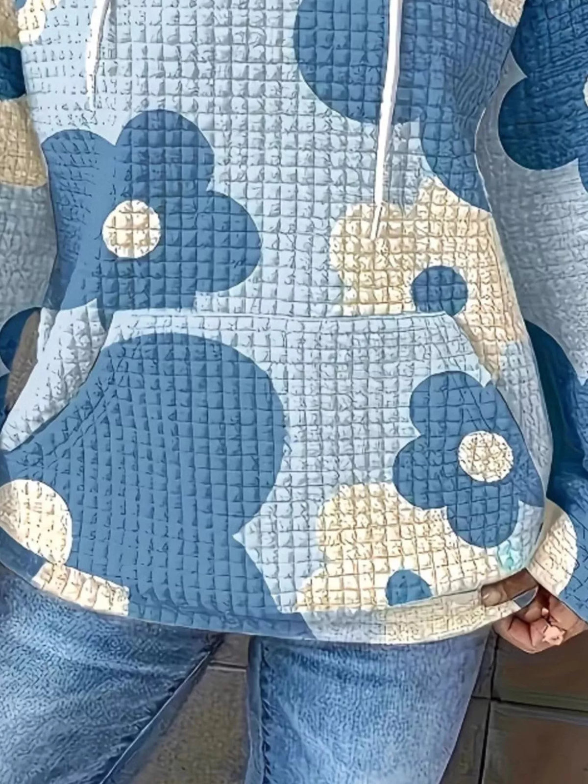 Simply Love floral print hoodie featuring colorful floral patterns on a comfortable hoodie fabric.