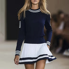 Women's long sleeve sweater dress by Plush Fashion Hub, casualwear with a cozy fit and stylish design, front view