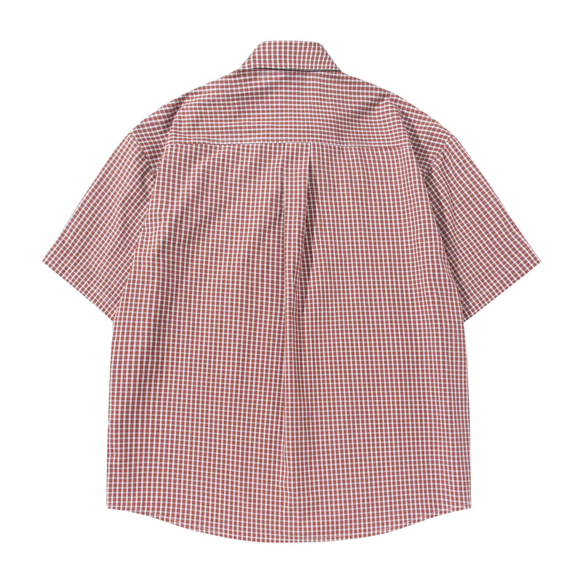 Eprolo fine plaid shirt T-shirt with a classic checkered pattern, casual fit, and short sleeves, ideal for everyday wear.