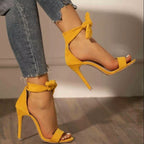 Shopimist open toe stiletto sandals with sleek straps and high heels, perfect for stylish summer footwear.