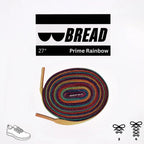 Sparkly Prime Rainbow elastic shoelace by Plush Fashion Hub with a rainbow-colored, glittery design for stylish footwear.