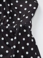Polka dot lace trim cami from Shopimist featuring delicate lace details and a lightweight fabric, ideal for casual or layered looks.