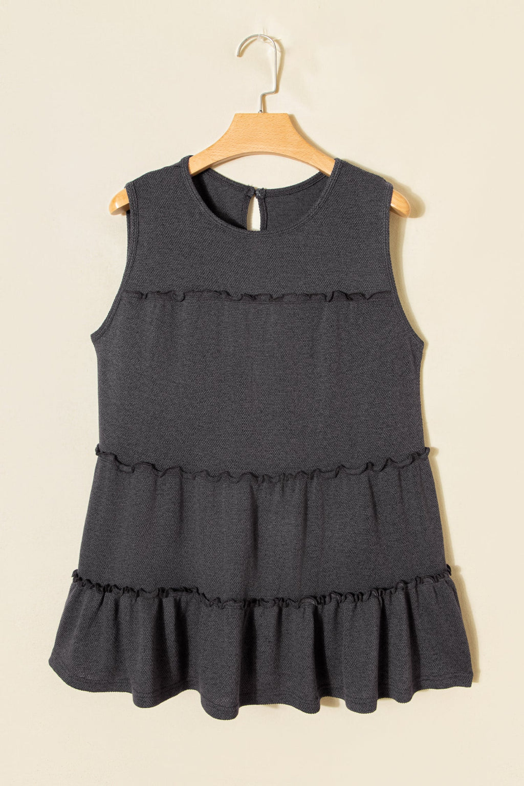 Threaded Pear Macie a Line Tank Top, stylish sleeveless tank top with a fitted design, shown in a natural fabric and color.