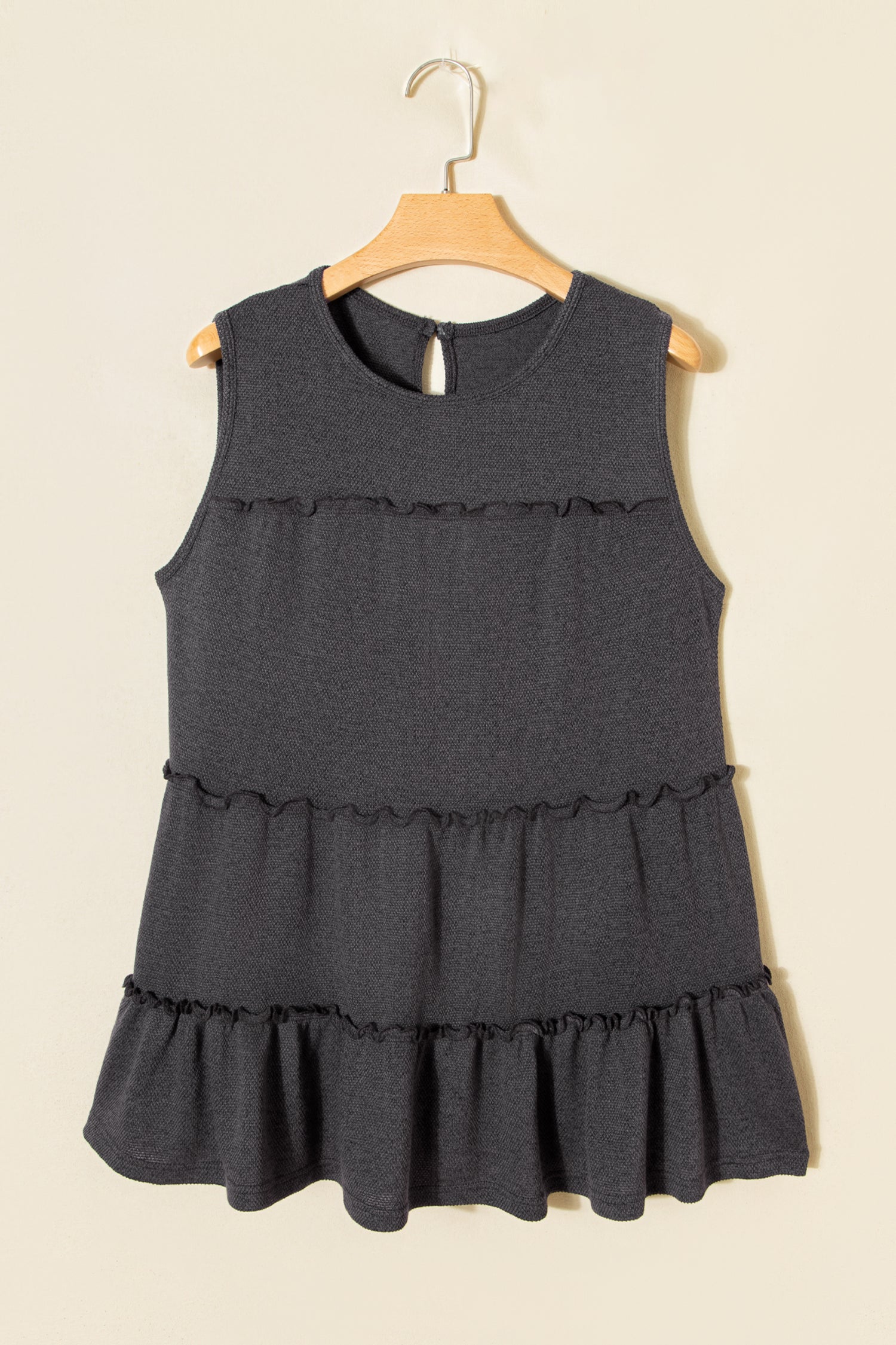 Threaded Pear Macie a Line Tank Top, stylish sleeveless tank top with a fitted design, shown in a natural fabric and color.