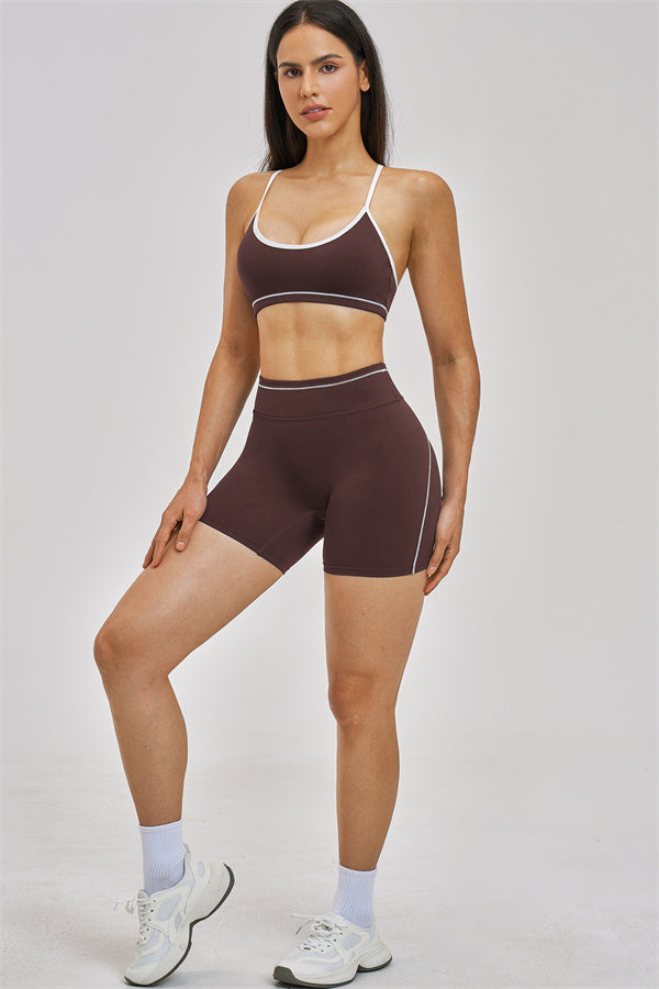 Fitglutes Activewear sports bra and shorts 2-piece set, designed for workouts with supportive sports bra and matching gym shorts.