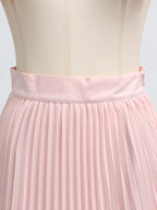 Shopimist frill lapel collar top with matching pleated skirt set, featuring stylish design and elegant fabric details.