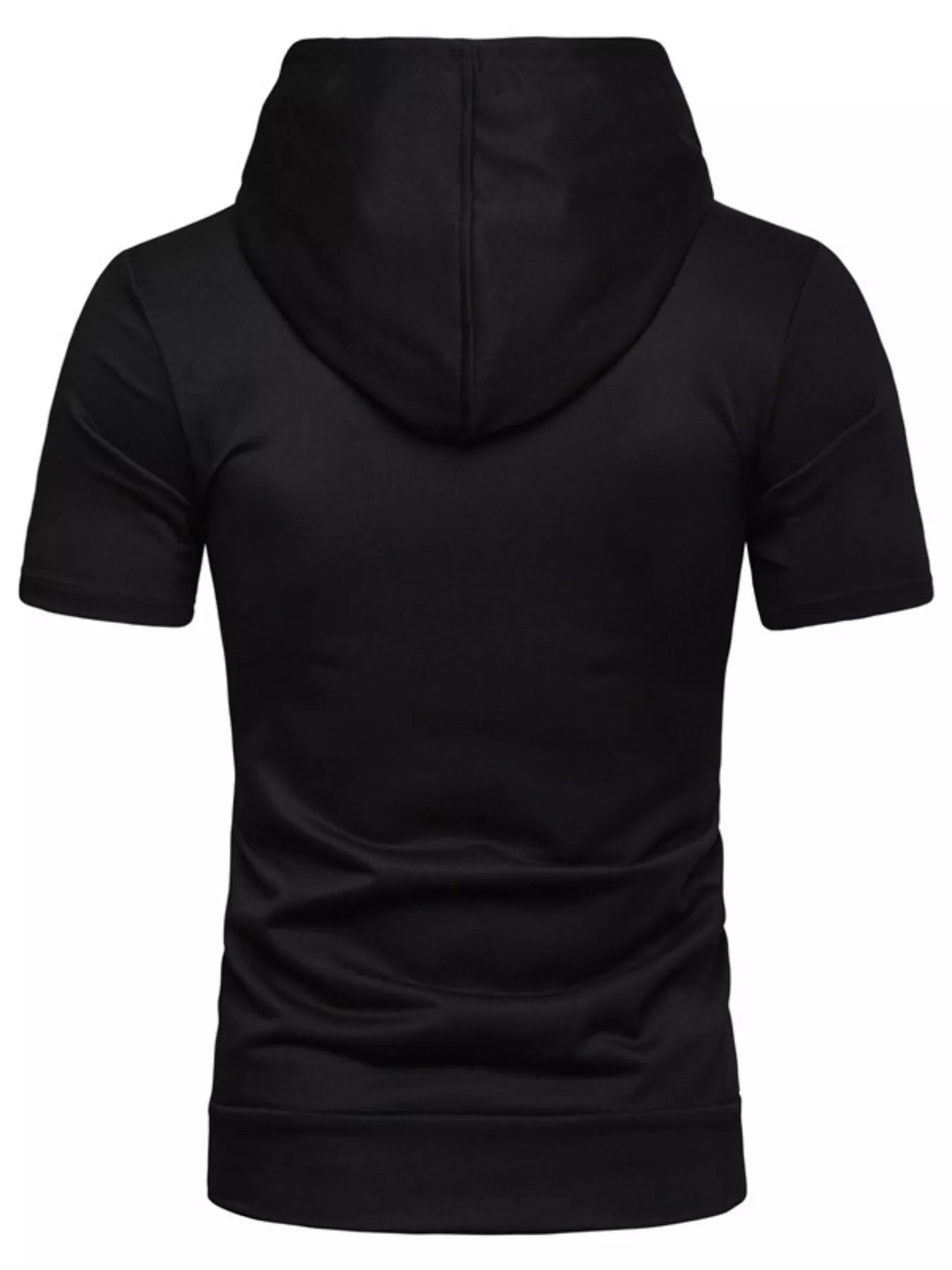 Plus size men's zip-up hoodie from Plush Fashion Hub, featuring short sleeves and a front zipper for casual wear.