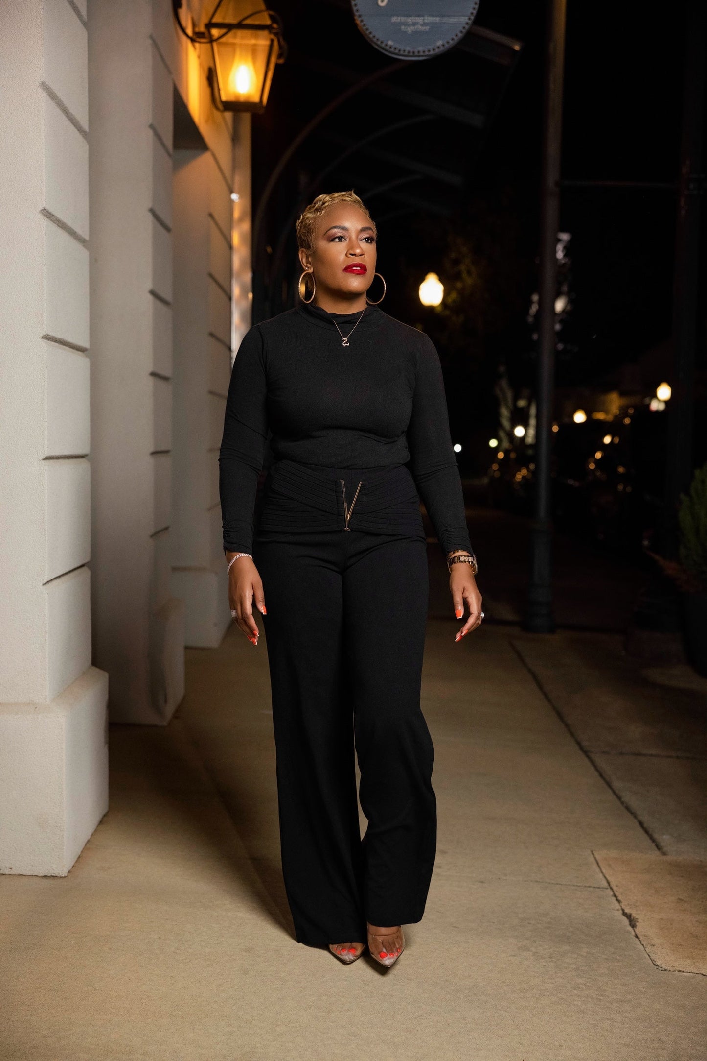 Black Valentina Dress Pants The Bella Noire Store
