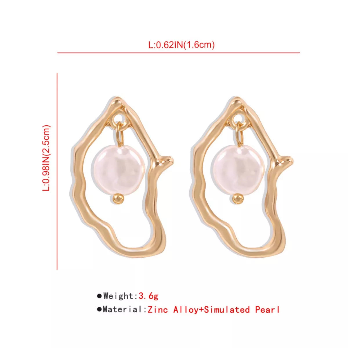 Gold-plated pearl earrings with elegant design, featuring lustrous pearls and gold finish, by Plush Fashion Hub.