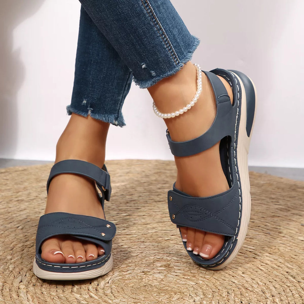 Shopimist open toe platform sandals featuring chunky heels and stylish straps, perfect for summer fashion and casual wear.