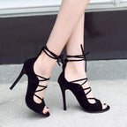 Elegant Roman high heel peep toe sandals for women featuring stylish design and comfortable fit from Trendy Attic Store01.