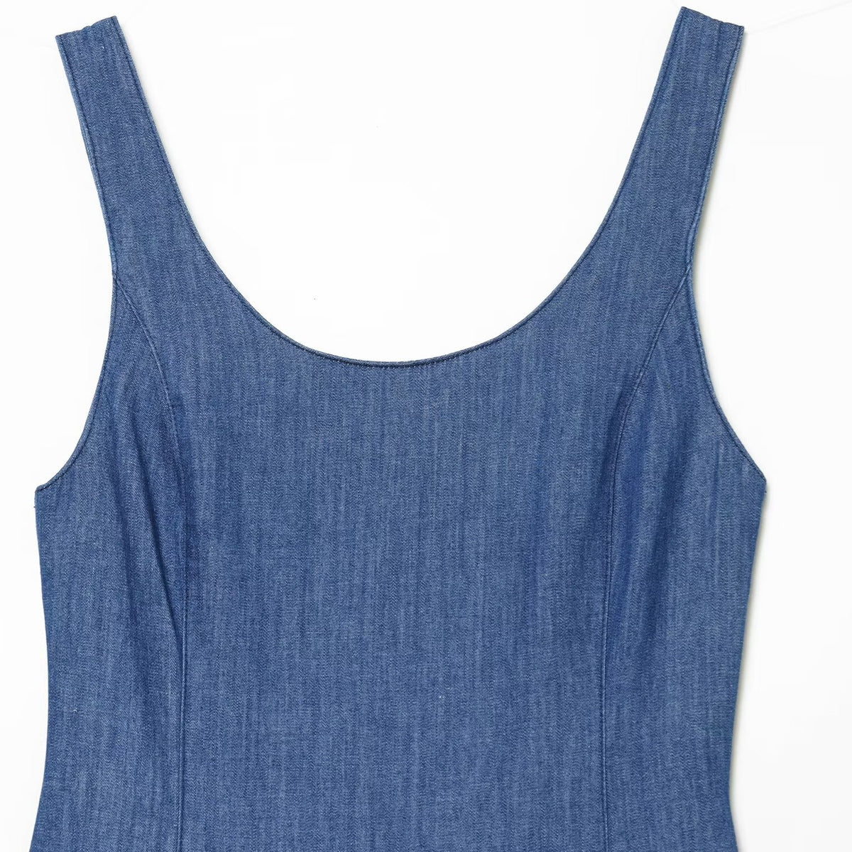 Eprolo stacked decorative MIDI camisole dress showing a layered design with thin straps and a flowy silhouette.