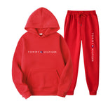 Spring and Autumn Leisure Sports Hoodie Printed Men's Set