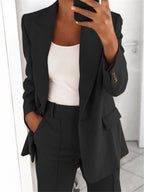 Sophisticated Notched Collar Slim Fit Blazer
