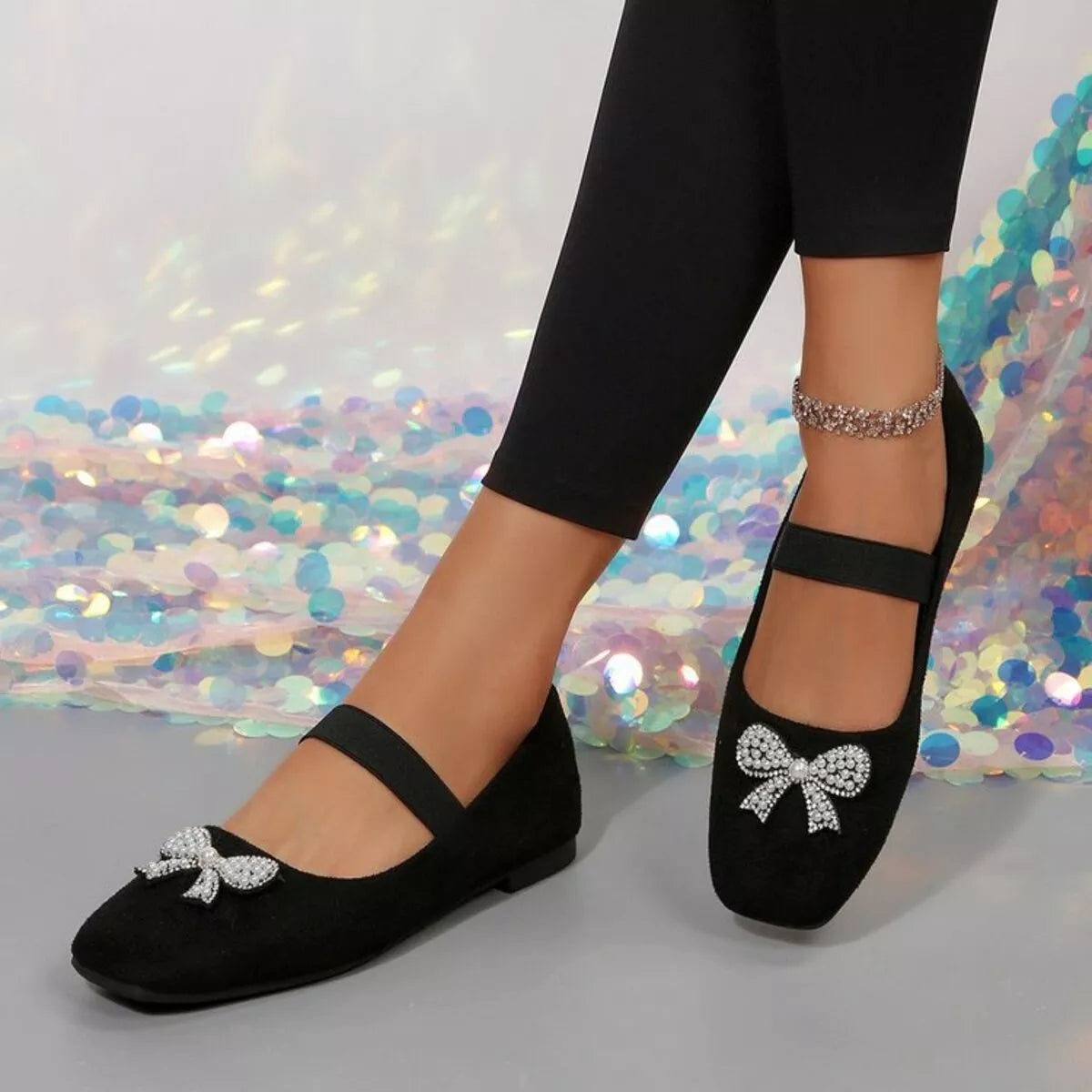 Shopimist square toe flats slip-ons with sleek design and comfortable fit, shown in a neutral color on a clean background.