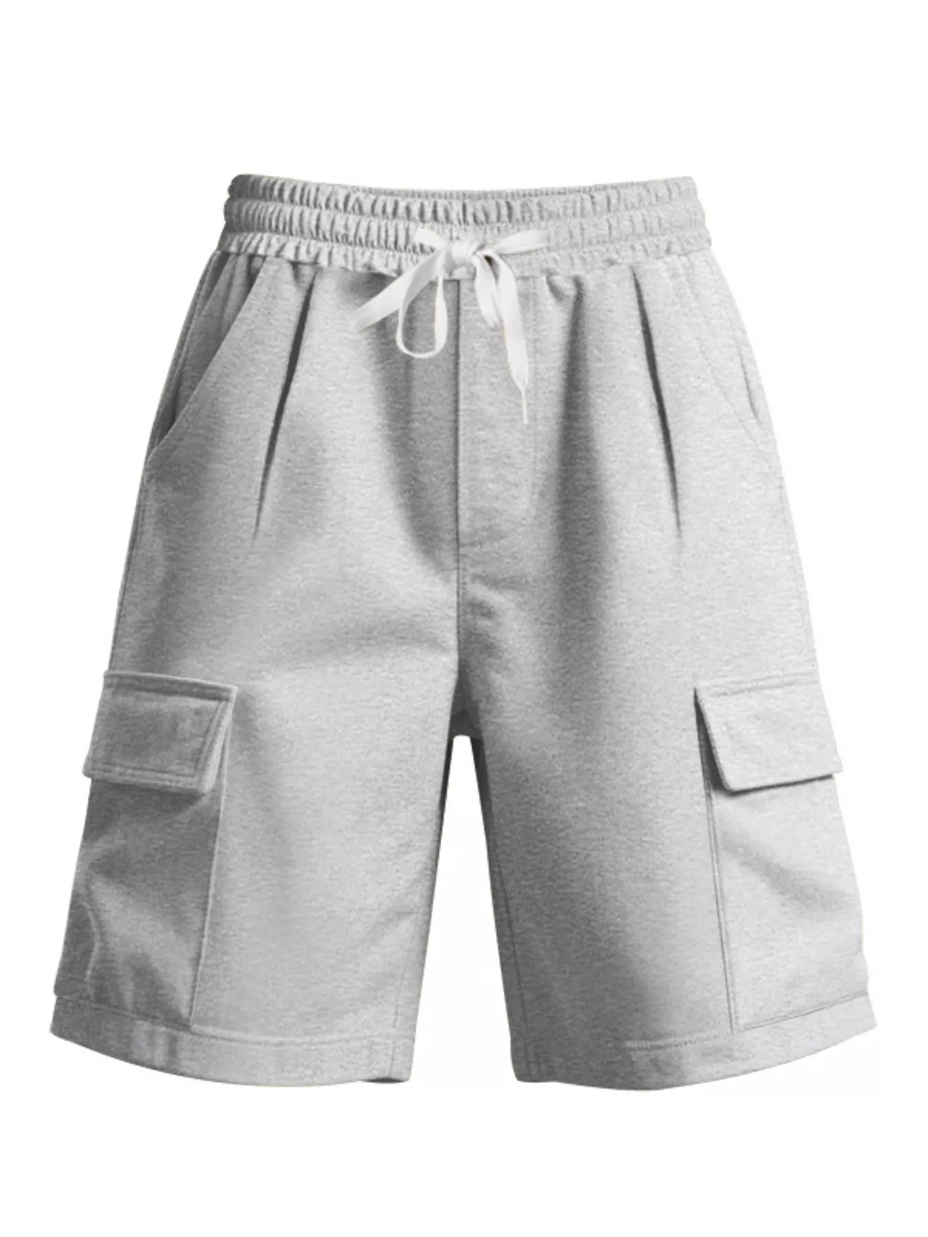 Men's plus size drawstring pocketed shorts from Trendsi, featured in the image with a comfortable fit and casual style.