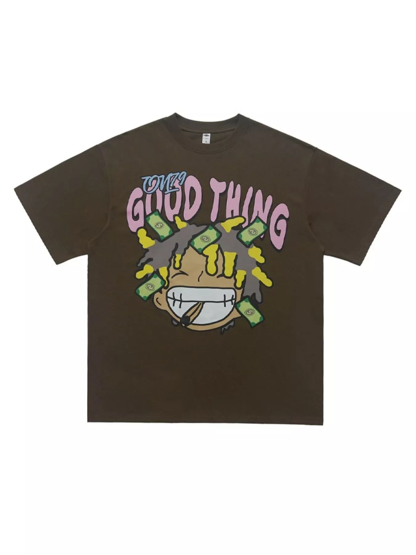 Men's casual graphic round neck T-shirt by Simply Love featuring a bold, colorful design on soft fabric.