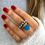 Three-layered alloy open ring from Shopimist featuring a modern, minimalist design with layered band details.