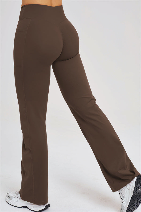 Fitglutes activewear Sizzle T-shirt and flared leggings 2-piece gym and workout set, showing the stylish matching sportswear ensemble.
