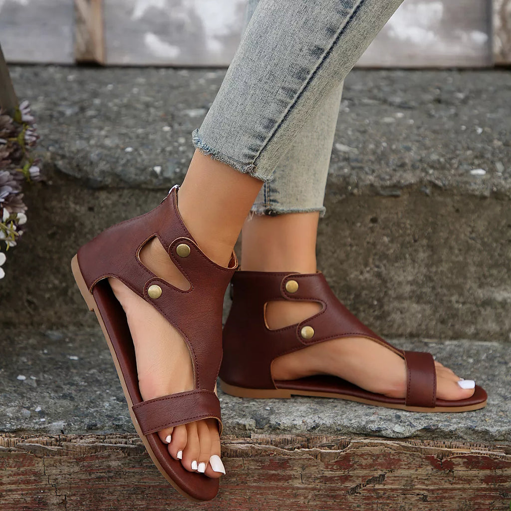Open toe cutout sandals by Shopimist featuring stylish design with cutouts and a comfortable open heel.