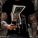 Plus size men's streetwear tee with game controller graphic, featuring bold design and comfortable fit from Plush Fashion Hub.