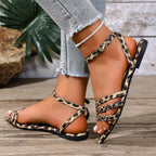 Shopimist open toe flats sandals with sleek design, featuring comfortable straps and a stylish look for casual wear.