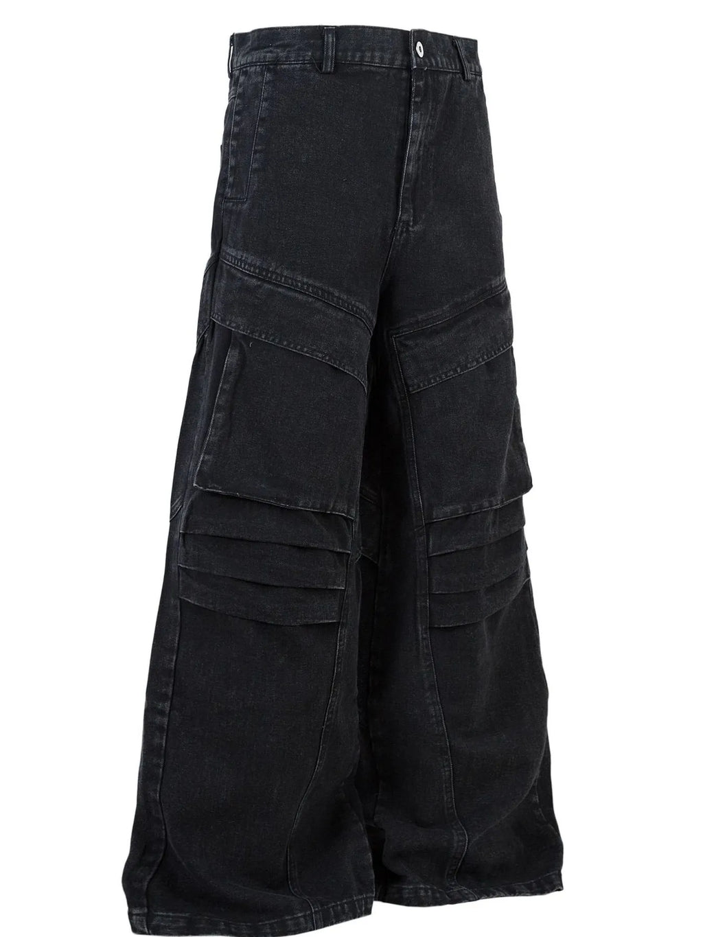 Men's wide-leg denim jeans by Plush Fashion Shop, showcasing relaxed fit and classic blue denim fabric.