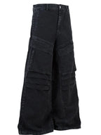Men's wide-leg denim jeans by Plush Fashion Shop, showcasing relaxed fit and classic blue denim fabric.