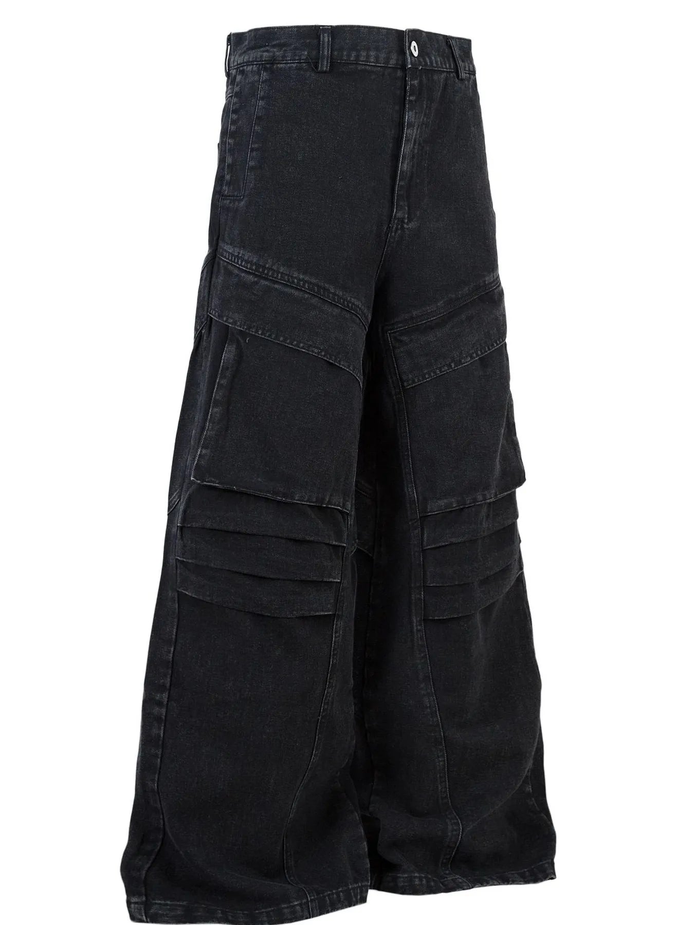 Men's wide-leg denim jeans by Plush Fashion Shop, showcasing relaxed fit and classic blue denim fabric.