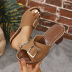 Open toe block heels sandals by Shopimist featuring a stylish design with a sturdy heel and open toe for a trendy look.