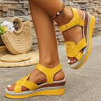 Open toe platform sandals by Shopimist featuring chunky heels, straps, and a stylish design perfect for summer wear.
