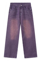 Blue Plush Fashion Shop pocketed baggy denim jeans with large front and back pockets, relaxed fit, and distressed details.