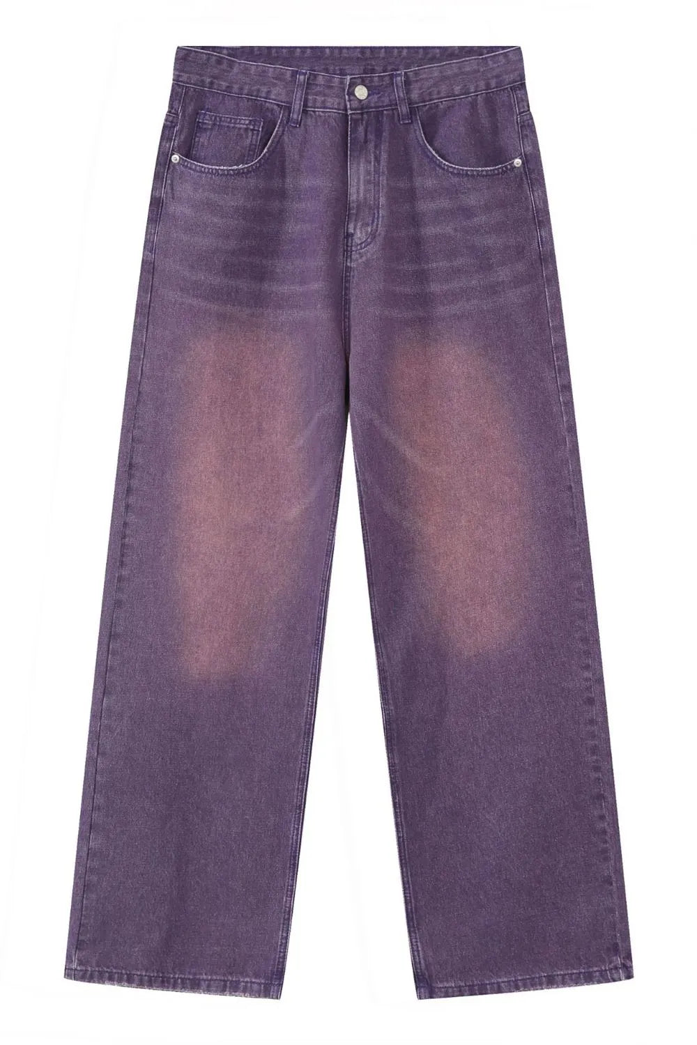 Blue Plush Fashion Shop pocketed baggy denim jeans with large front and back pockets, relaxed fit, and distressed details.