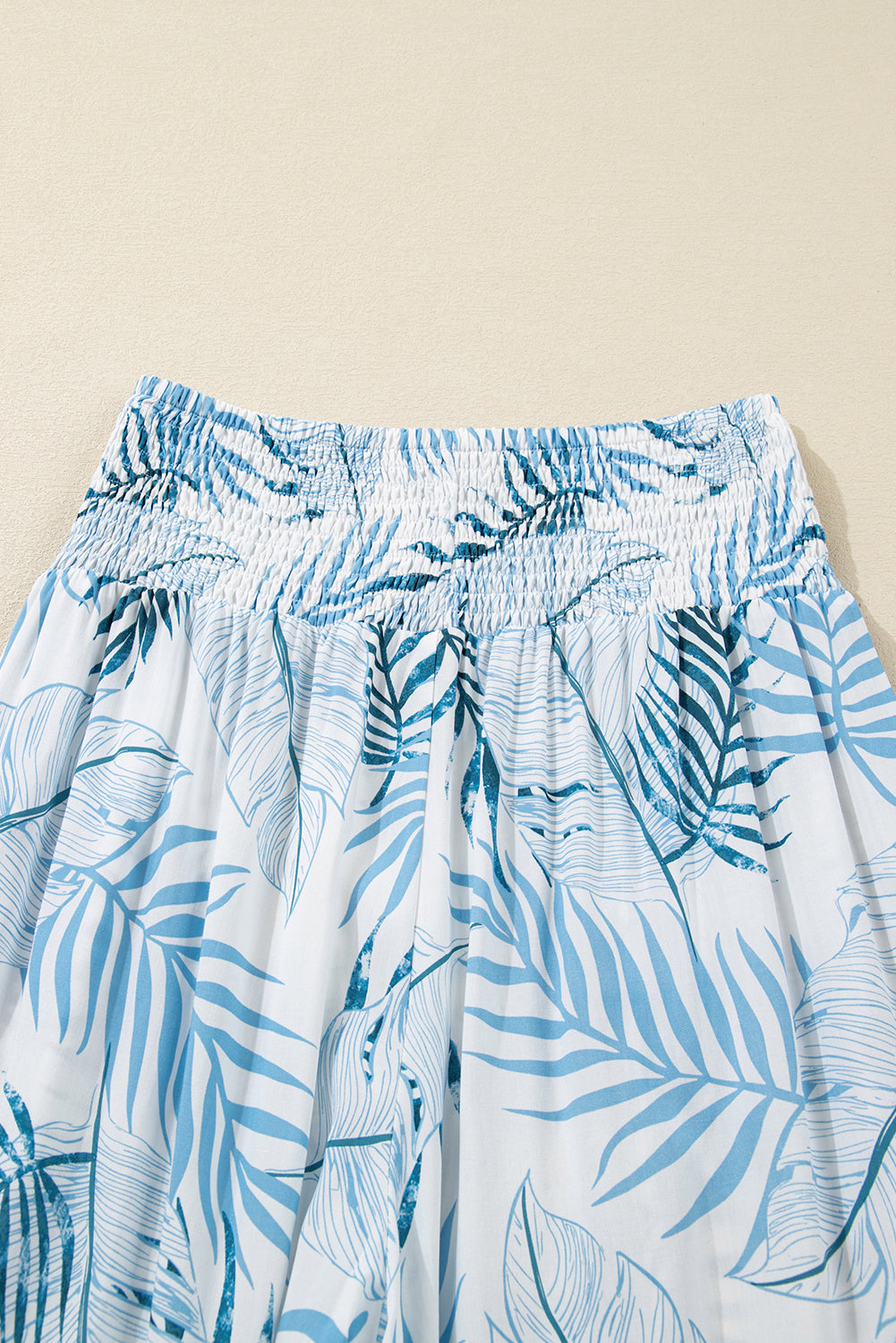 Threaded Pear Sophie waistband wide-leg pants shown on a model, featuring a high waistband and flowy culotte style.