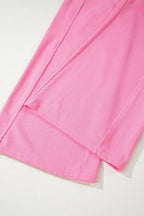 Threaded Pear Meredith slim ribbed tank top set with matching pant set, soft fabric, and stylish fit in a neutral color.