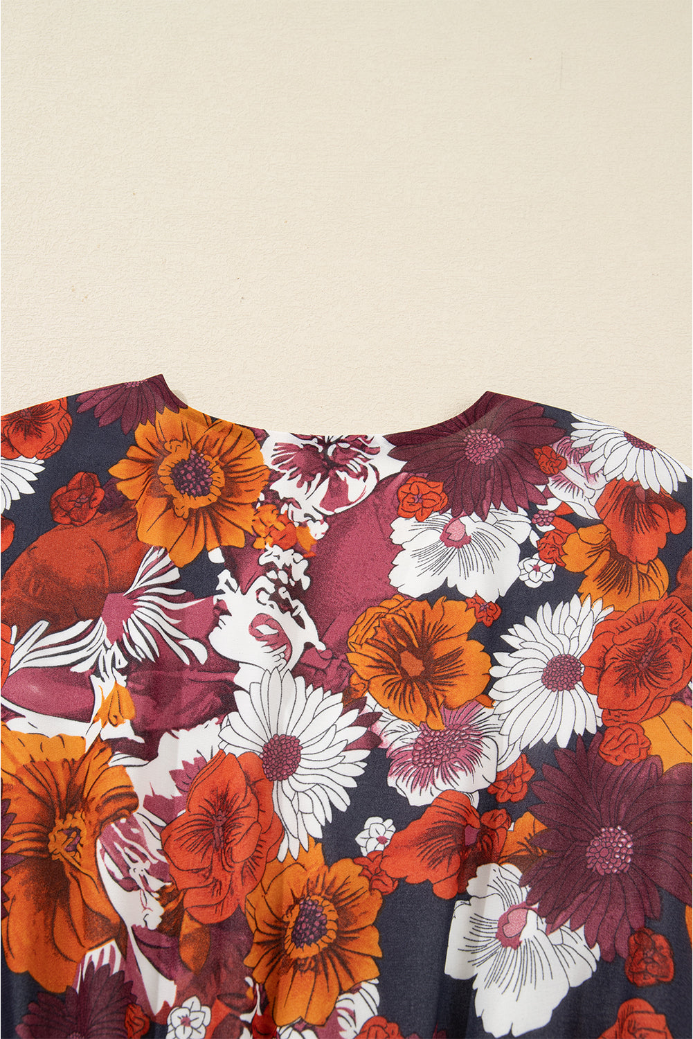 Flowy Marianna Sleeve Mini Dress by Threaded Pear featuring a floral pattern, short sleeves, and lightweight fabric.