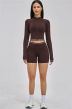 Fitglutes Activewear Unbound Jacket Shorts 2-piece set featuring stylish workout jacket and matching shorts for fitness and gym activities.