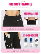 Three-pack of high-waisted biker yoga shorts from FitiqueFit, stretchy activewear with comfortable fit for exercise and casual wear.