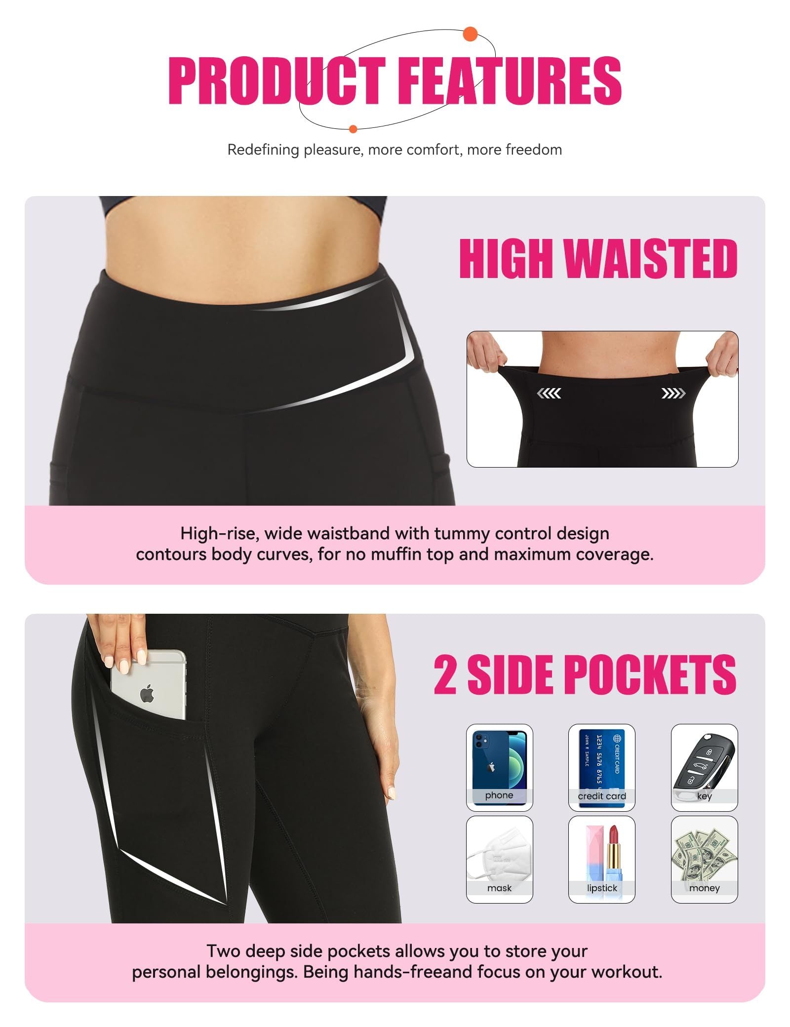 Three-pack of high-waisted biker yoga shorts from FitiqueFit, stretchy activewear with comfortable fit for exercise and casual wear.
