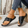 Shopimist toe ring buckle sandals featuring sleek straps and a stylish design, perfect for casual summer wear.