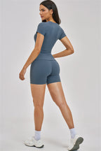 Fitglutes Activewear Zenith T-shirt and shorts 2-piece set, gym and workout clothing, casual sportswear for active wear.