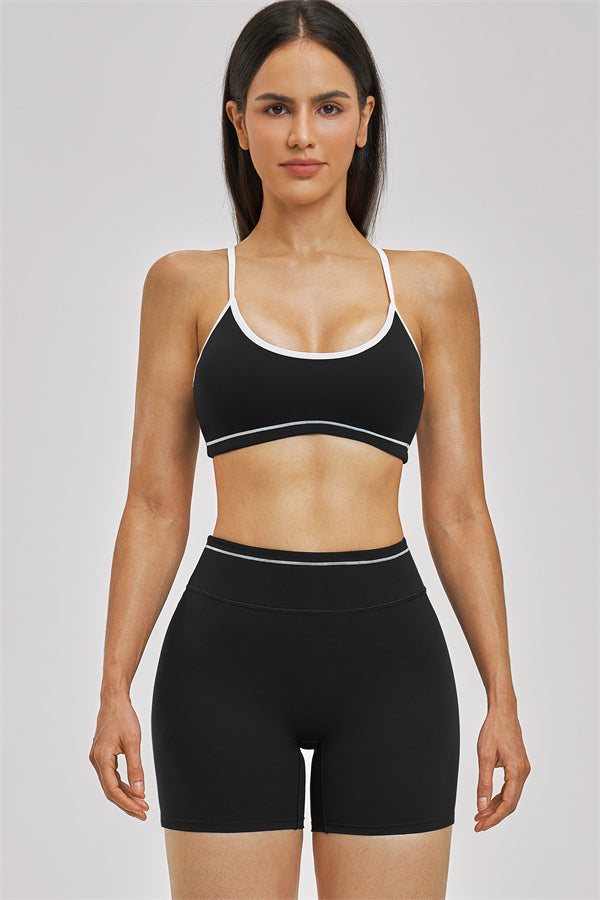 Fitglutes Activewear sports bra and shorts set, 2-piece gymwear with supportive sports bra and matching workout shorts.