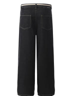 Men's high-waisted wide-leg jeans by Trendsi, showcasing classic denim with a relaxed fit and high-rise waist.