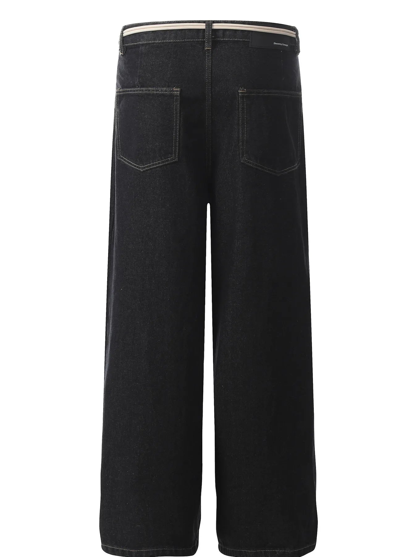 Men's high-waisted wide-leg jeans by Trendsi, showcasing classic denim with a relaxed fit and high-rise waist.