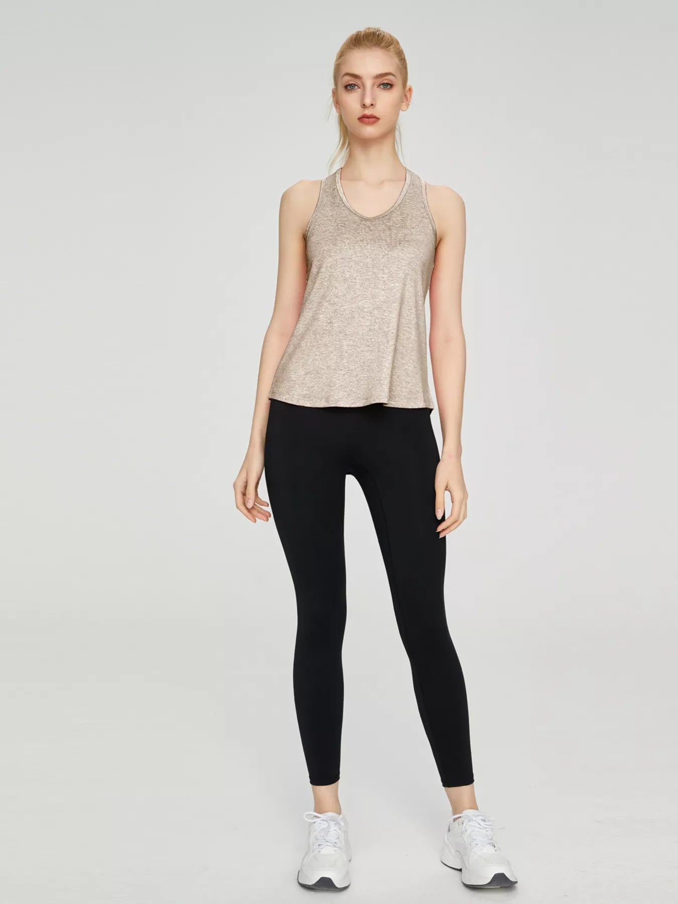 Shopimist breathable quick-drying active tank top, lightweight athletic sleeveless shirt for workouts and sports.