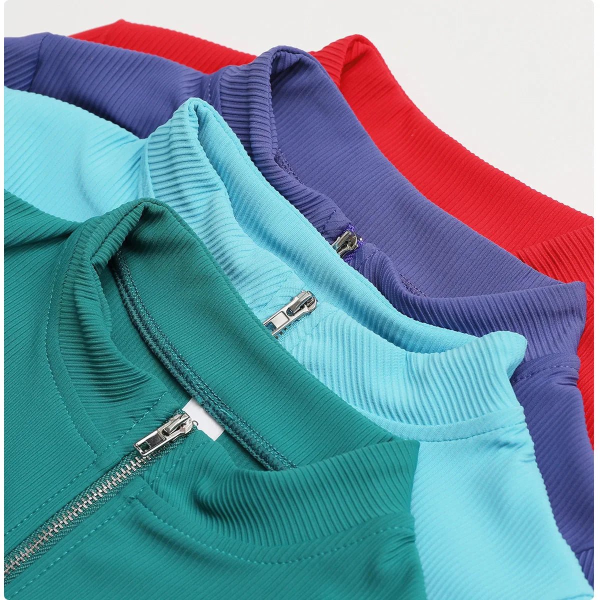 Seamless yoga set with jacket, sports bra, and leggings from Plush Fashion Hub, designed for comfortable activewear.