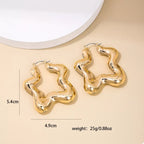 Star Shaped Hoop Earrings