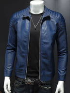 Men's plus size zip-up long sleeve jacket by Shopimist, featuring a comfortable fit and casual style in the image.